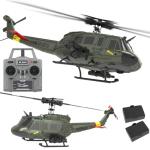 Ssccgym 315MM UH-1 Remote Control Helicopter Aircraft for Adults Expert 6CH C032 RC Heli Maintain Altitude Brushless Motor/Optical Flow Positioning/Fly Upside Down 3D Rolling (RTF 2Battery)
