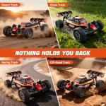 DIKAVEY 1/12 Brushless RC Cars for Adults,Remote Control Car for Fast Max 50 MPH 4X4 High Speed Racing RC Buggy with 3S 2200 mAh Battery,Fast Off-Road RC Truck, Suitable as Giftfor Beginner-Red
