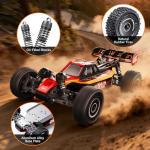 DIKAVEY 1/12 Brushless RC Cars for Adults,Remote Control Car for Fast Max 50 MPH 4X4 High Speed Racing RC Buggy with 3S 2200 mAh Battery,Fast Off-Road RC Truck, Suitable as Giftfor Beginner-Red