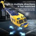 Ssccgym 315MM UH-1 Remote Control Helicopter Aircraft for Adults Expert 6CH C032 RC Heli Maintain Altitude Brushless Motor/Optical Flow Positioning/Fly Upside Down 3D Rolling (RTF 2Battery)