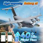 AIGIMU RC Airplane, RC Plane Ready to Fly, 2CH C-17 Remote Control Airplane with 6-axis Gyro Stabilizer Globemaster III Military Transport Aircraft for Beginners Boys Kids Adults