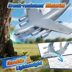 AIGIMU RC Airplane, RC Plane Ready to Fly, 2CH C-17 Remote Control Airplane with 6-axis Gyro Stabilizer Globemaster III Military Transport Aircraft for Beginners Boys Kids Adults