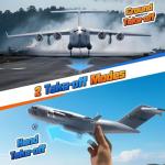 AIGIMU RC Airplane, RC Plane Ready to Fly, 2CH C-17 Remote Control Airplane with 6-axis Gyro Stabilizer Globemaster III Military Transport Aircraft for Beginners Boys Kids Adults