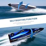 XDJXWJN 14 inch Big RC Boat Remote Control Boat for Kids and Adults, 25 KPH Fast RC Speed Boat with Two 1100mAh Batteries, Waterproof Toy Boats for Lakes Pools & River