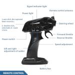 XDJXWJN 14 inch Big RC Boat Remote Control Boat for Kids and Adults, 25 KPH Fast RC Speed Boat with Two 1100mAh Batteries, Waterproof Toy Boats for Lakes Pools & River