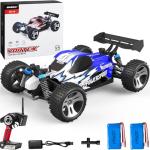 SIMREX 1:18 Scale 4WD RC Car | 28MPH High Speed Off-Road Remote Control Truck | All-Metal Transmission & Nylon Chassis | 30+ Min Runtime | Gift for Adults, Teens & Kids (Blue)