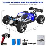SIMREX 1:18 Scale 4WD RC Car | 28MPH High Speed Off-Road Remote Control Truck | All-Metal Transmission & Nylon Chassis | 30+ Min Runtime | Gift for Adults, Teens & Kids (Blue)