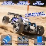 SIMREX 1:18 Scale 4WD RC Car | 28MPH High Speed Off-Road Remote Control Truck | All-Metal Transmission & Nylon Chassis | 30+ Min Runtime | Gift for Adults, Teens & Kids (Blue)