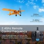 Park10 Toys RC Plane 5CH J3-CUB Remote Control Airplane for Adults 1406 Brushless Motor Outdoor 3D6G Fixed Wing Stunt RC Aircraft with Replaceable Parts (2BSL Yellow)