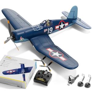LEAMBE Brushless 4 Channel RC Plane F4U Corsair 500mm Remote Control Airplane Fighter RTF with 6-Axis Gyro, 3 Modes & Aerobatics for Beginners & Adults