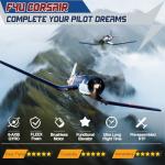 LEAMBE Brushless 4 Channel RC Plane F4U Corsair 500mm Remote Control Airplane Fighter RTF with 6-Axis Gyro, 3 Modes & Aerobatics for Beginners & Adults