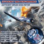 LEAMBE Brushless 4 Channel RC Plane F4U Corsair 500mm Remote Control Airplane Fighter RTF with 6-Axis Gyro, 3 Modes & Aerobatics for Beginners & Adults