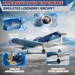 LEAMBE Brushless 4 Channel RC Plane F4U Corsair 500mm Remote Control Airplane Fighter RTF with 6-Axis Gyro, 3 Modes & Aerobatics for Beginners & Adults