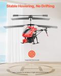 VEVOR RC Helicopter, 2.4GHz Flying Remote Control Helicopter with Shooting Mode, 3.5 Channel RC Airplane for Kid, Altitude Hold, One-Key Takeoff/Landing & LED Lights, Toys for Kids