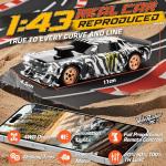 VoleRusher RC [4WD Edition 1/43 Scale Mini RC Drift Car, Toys for Age 8-14 Old Birthday Gifts, High Speed Racing Micro Small with Full Proportional RTR 2.4GHz Remote 2 Tire Sets 8 Cones - Camouflage