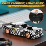 VoleRusher RC [4WD Edition 1/43 Scale Mini RC Drift Car, Toys for Age 8-14 Old Birthday Gifts, High Speed Racing Micro Small with Full Proportional RTR 2.4GHz Remote 2 Tire Sets 8 Cones - Camouflage