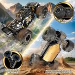 TENSSENX 1/16 All Terrain Fast RC Cars for Adults, 40KPH High Speed 4WD Electric Off-Road Remote Control Monster Truck, 2.4Ghz Waterproof Monster Truck with 2 Batteries for Boys & Kids