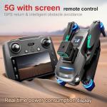 Drone with Dual Cameras, 5G Cordless Foldable RC Quadcopter for Beginners, Brushless Motor Drone with Obstacle Avoidance, Stable Hover, Gesture Photography, Toys Drone for Men