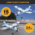 Top Race 3-Channel RC Airplane for Kids & Adults