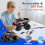 TOZDTO Remote Control Car, Amphibious Monster Truck Toys for Boys RC Cars, 2.4 GHz Waterproof RC Trucks, 1:18 4WD All Terrain Off-Road Pickup, Cool Christmas Birthday Ideas Gifts for Kids 6+ Year Old