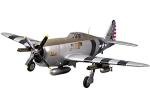 Fms Rc Planes for Adults Remote Control Airplane P-47 Razorback 1500mm (59") Wingspan Silver 6CH with Flaps LED Retracts RC Airplane PNP (No Radio, Battery, Charger)