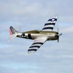 Fms Rc Planes for Adults Remote Control Airplane P-47 Razorback 1500mm (59") Wingspan Silver 6CH with Flaps LED Retracts RC Airplane PNP (No Radio, Battery, Charger)