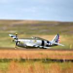 Fms Rc Planes for Adults Remote Control Airplane P-47 Razorback 1500mm (59") Wingspan Silver 6CH with Flaps LED Retracts RC Airplane PNP (No Radio, Battery, Charger)