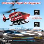 DEERC Remote Control Helicopter, Military Rescue RC Helicopter Toy with LED Lights, 2 Batteries, Altitude Hold & 2.4GHz Stable Control, Realistic Rescue Design, Ideal Gift for Kids and Adults