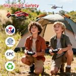 DEERC Remote Control Helicopter, Military Rescue RC Helicopter Toy with LED Lights, 2 Batteries, Altitude Hold & 2.4GHz Stable Control, Realistic Rescue Design, Ideal Gift for Kids and Adults