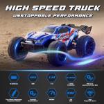 Jyscend 1/14 Brushless RC Cars Fast 50 mph,4WD Waterproof All Terrain Truck with 2 Lipo Batteries and 25W Fast Charger,4x4 Hobby MTR RC Truck with 3S Battery