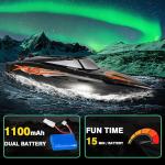 Cheerwing Skater RC Boat, Self-Righting Remote Control Boat for Adults, 25km/h High Speed Racing Boats Toys for Pools & Lakes, 2 Batteries