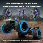 Jyscend 1/14 Brushless RC Cars Fast 50 mph,4WD Waterproof All Terrain Truck with 2 Lipo Batteries and 25W Fast Charger,4x4 Hobby MTR RC Truck with 3S Battery