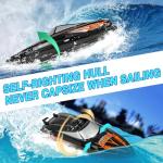Cheerwing Skater RC Boat, Self-Righting Remote Control Boat for Adults, 25km/h High Speed Racing Boats Toys for Pools & Lakes, 2 Batteries