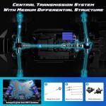 Jyscend 1/14 Brushless RC Cars Fast 50 mph,4WD Waterproof All Terrain Truck with 2 Lipo Batteries and 25W Fast Charger,4x4 Hobby MTR RC Truck with 3S Battery