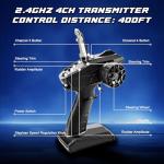 Jyscend 1/14 Brushless RC Cars Fast 50 mph,4WD Waterproof All Terrain Truck with 2 Lipo Batteries and 25W Fast Charger,4x4 Hobby MTR RC Truck with 3S Battery