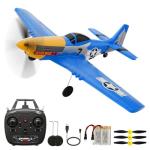 P51D RC Plane 4CH 2.4GHz RTF Remote Control Airplane P-51 Mustang Fighter Glider Aircraft Ready to Fly Radio Controlled Drone Hobby Plane with 6-Gyro Xpilot Stabilization System for Beginners Trainer
