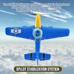 P51D RC Plane 4CH 2.4GHz RTF Remote Control Airplane P-51 Mustang Fighter Glider Aircraft Ready to Fly Radio Controlled Drone Hobby Plane with 6-Gyro Xpilot Stabilization System for Beginners Trainer