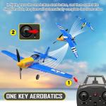 P51D RC Plane 4CH 2.4GHz RTF Remote Control Airplane P-51 Mustang Fighter Glider Aircraft Ready to Fly Radio Controlled Drone Hobby Plane with 6-Gyro Xpilot Stabilization System for Beginners Trainer