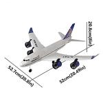 SSBHDM RC Plane Simulation A-747 Passenger Aircraft 2.4GHZ Rc Aircraft Glider, 360° Rollover Automatic Gyroscope Balance Airplane, 3-Channel Fixed-Wing RC Drone Toy with LED Searchlight