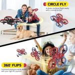 Spider Mini Drone for Kids with 3 Lighting Effects 2 Batteries, RC Helicopter with Altitude Hold, 360° Flips, Headless Mode, 3 Speed, Birthday Gifts Toys for Beginners 8-12 Boys Girls