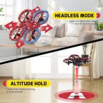 Spider Mini Drone for Kids with 3 Lighting Effects 2 Batteries, RC Helicopter with Altitude Hold, 360° Flips, Headless Mode, 3 Speed, Birthday Gifts Toys for Beginners 8-12 Boys Girls
