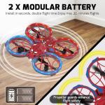 Spider Mini Drone for Kids with 3 Lighting Effects 2 Batteries, RC Helicopter with Altitude Hold, 360° Flips, Headless Mode, 3 Speed, Birthday Gifts Toys for Beginners 8-12 Boys Girls