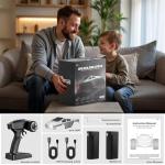 Winproper 1/16 Brushless Fast RC Cars for Adult, 35Mph High Speed Remote Control Car, Cyber RC Truck, 4x4 Monster Truck Toy, 2.4GHz Remote, All Terrain Off-Road Vehicle, Colorful LED Light, Kids Gift