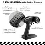 Winproper 1/16 Brushless Fast RC Cars for Adult, 35Mph High Speed Remote Control Car, Cyber RC Truck, 4x4 Monster Truck Toy, 2.4GHz Remote, All Terrain Off-Road Vehicle, Colorful LED Light, Kids Gift