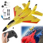 2026 New Remote Control Wireless Airplane, 2.4GHz RC Remote Control Fighter Model, Outdoor Foam RC Glider Aircraft Planes with Lights for Adults Beginners (530-Yellow)