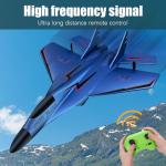 2026 New Remote Control Wireless Airplane, 2.4GHz RC Remote Control Fighter Model, Outdoor Foam RC Glider Aircraft Planes with Lights for Adults Beginners (530-Yellow)