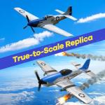 AIGIMU RC Airplane, 2.4GHz RC Plane for Kids Beginners Boys, 3CH Remote Control Airplane with 6-axis Gyro P51 Remote Control Plane