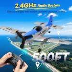 AIGIMU RC Airplane, 2.4GHz RC Plane for Kids Beginners Boys, 3CH Remote Control Airplane with 6-axis Gyro P51 Remote Control Plane