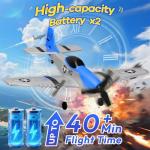 AIGIMU RC Airplane, 2.4GHz RC Plane for Kids Beginners Boys, 3CH Remote Control Airplane with 6-axis Gyro P51 Remote Control Plane