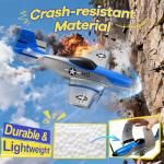 AIGIMU RC Airplane, 2.4GHz RC Plane for Kids Beginners Boys, 3CH Remote Control Airplane with 6-axis Gyro P51 Remote Control Plane